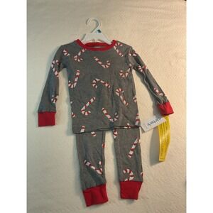 Carters 24M Months Gray‎ Candy Cane Christmas Pajama Set Baby Kids Clothes